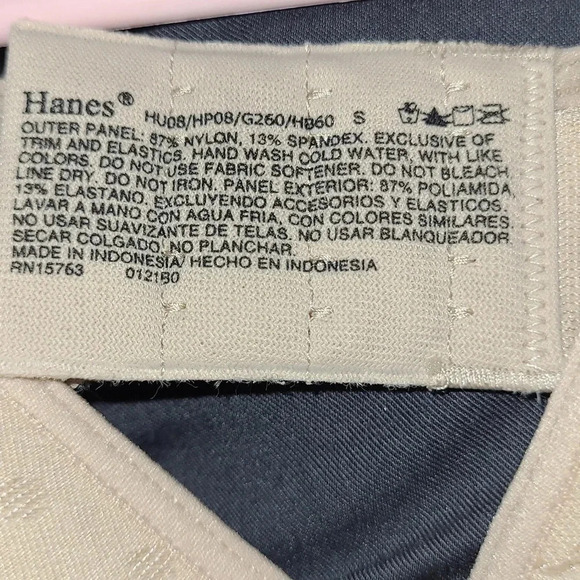 XS X-SMALL Hanes HU08 HP08 G260 HC80 HB60 Wire Free Soft Cup Bra Nude NWT - Picture 4 of 5